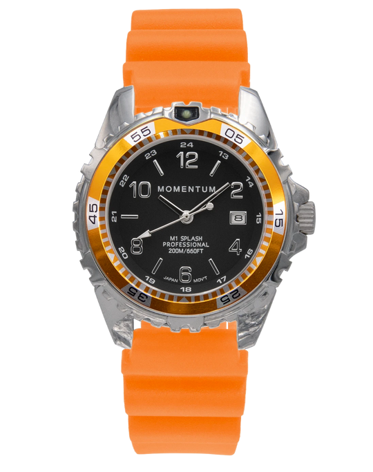 Momentum M1 Splash 38mm Oversized Ladies Dive Watch with Rubber Dive Strap