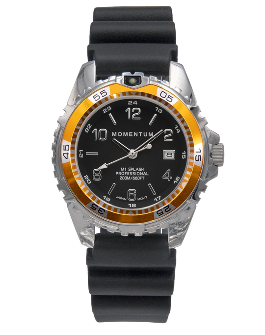 Momentum M1 Splash 38mm Oversized Ladies Dive Watch with Rubber Dive Strap