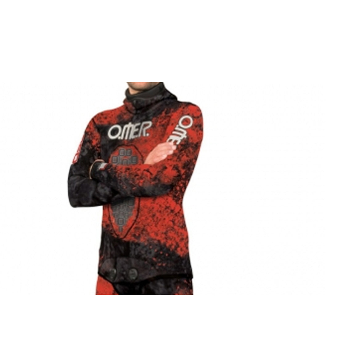 OMER 5mm Red Stone Freediving Wetsuit Pieces