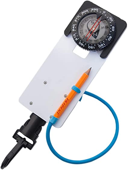 Trident Diving Slate with Retractor and Compass