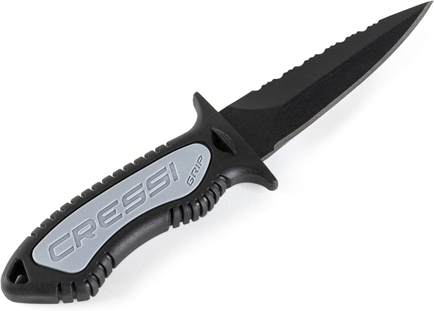 Cressi Grip Stainless Steel Knife for Scuba Diving