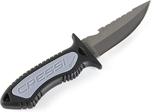 Cressi Grip Stainless Steel Knife for Scuba Diving
