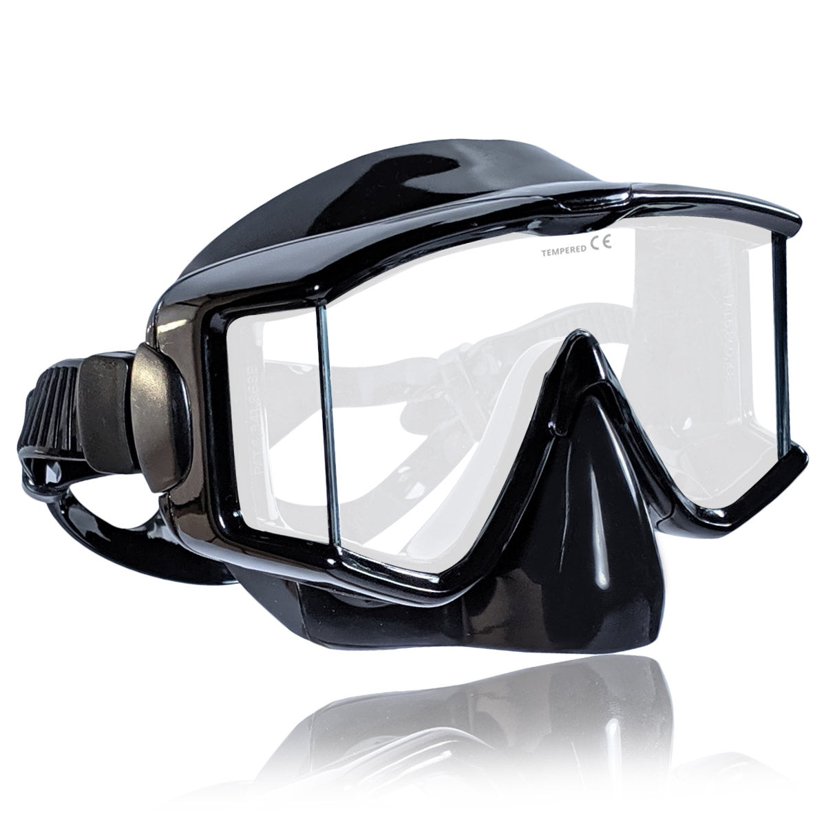 Tilos Panoramic 3 Lens Mask with Nose Purge for Scuba and Snorkeling