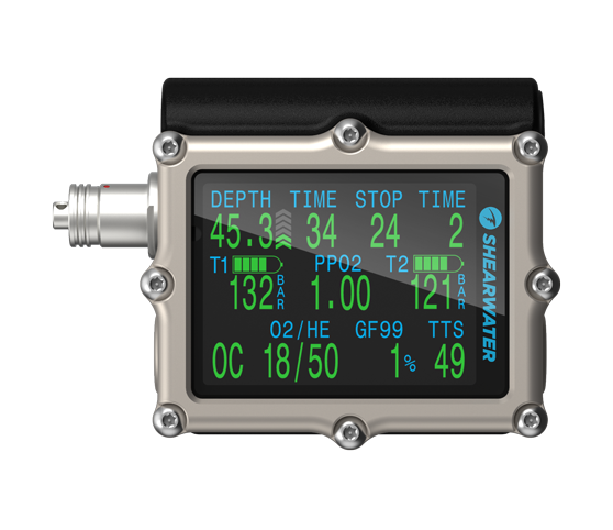 Shearwater Petrel 3 OC/CC Trimix with Fischer Port Scuba Diving Computer