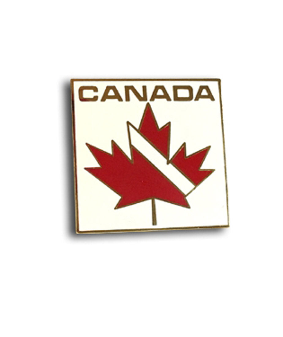 Canada Scuba Diver Diving Flag Pin with Maple Leaf