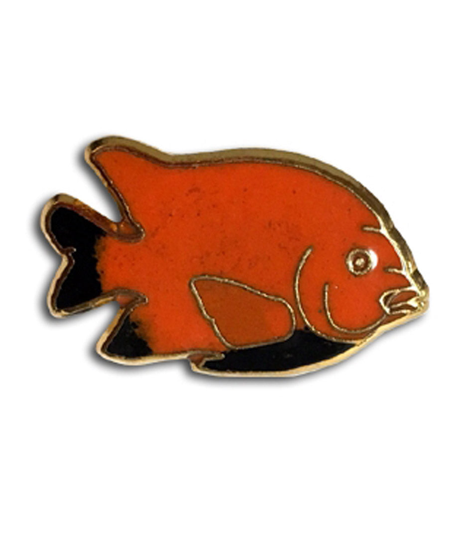 California State Marine Fish Garibaldi Pin CA Enameled