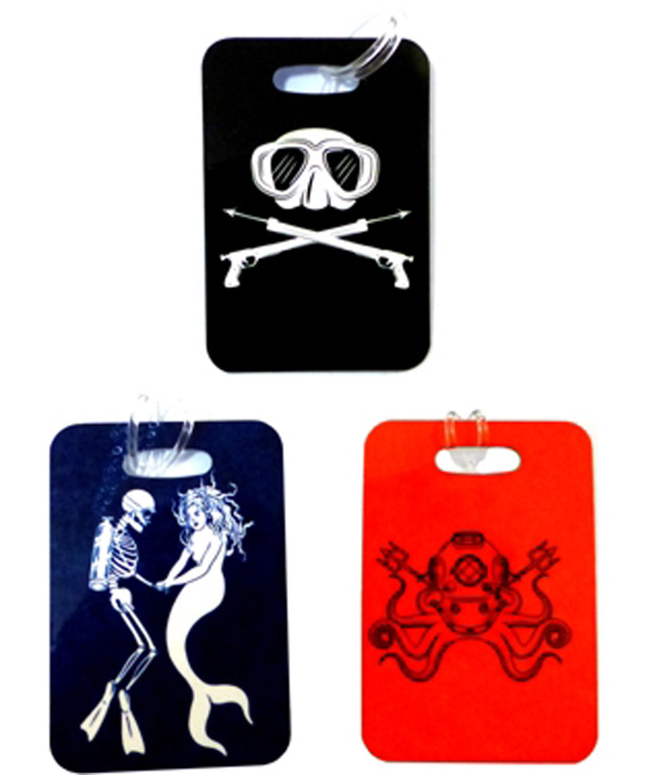 2-Piece Luggage Tag Set Scuba Diving Travel Tags