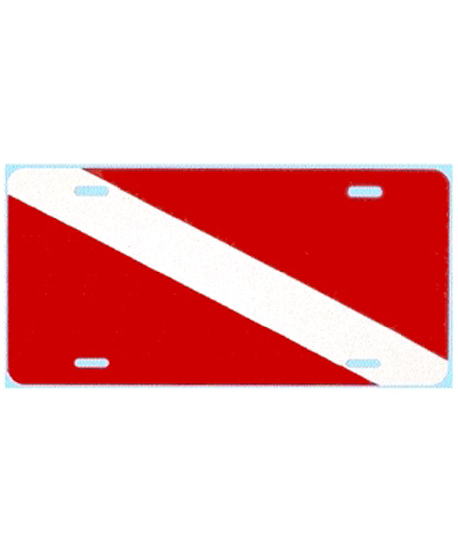 Trident Scuba Dive Flag Metal License Plate - Great Gift for Diving Enthusiasts