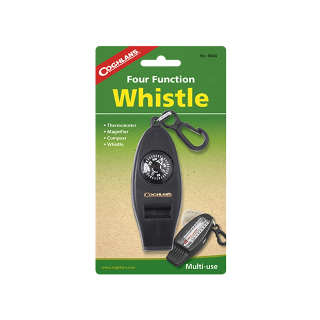 Coghlan's Four Function Whistle Essential Gear for Camping Backpacking