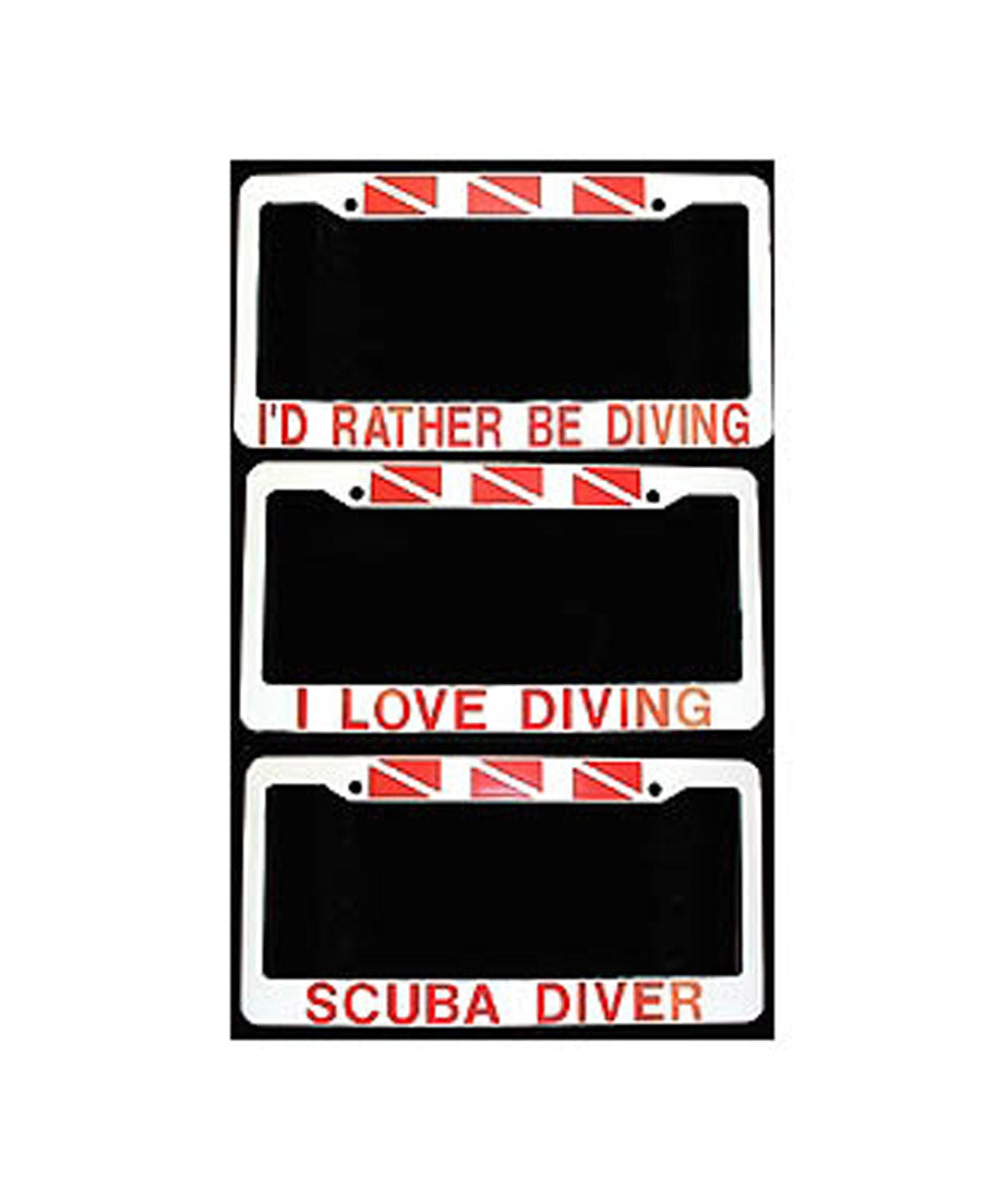 Scuba License Plate Frame for All Divers House of Scuba