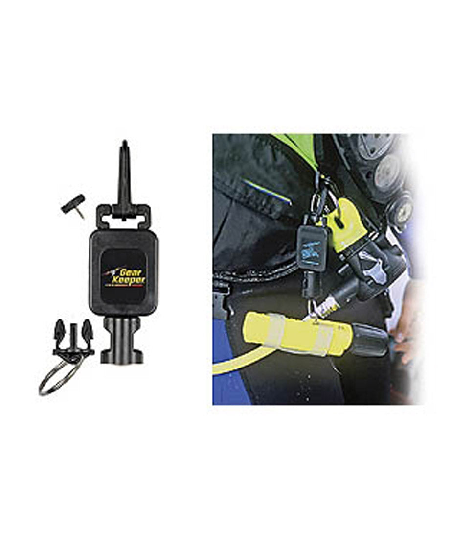 Gear Keeper Small Scuba Diving Flashlight, Compass Combo Mount Retractor