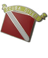 Scuba Diver and Dive Flag Collector's Pin Diver Below