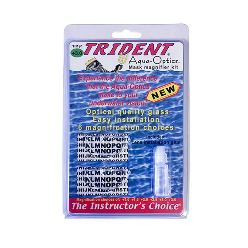 Trident Aqua-Optics Instant Prescription Magnification For Your Dive Mask