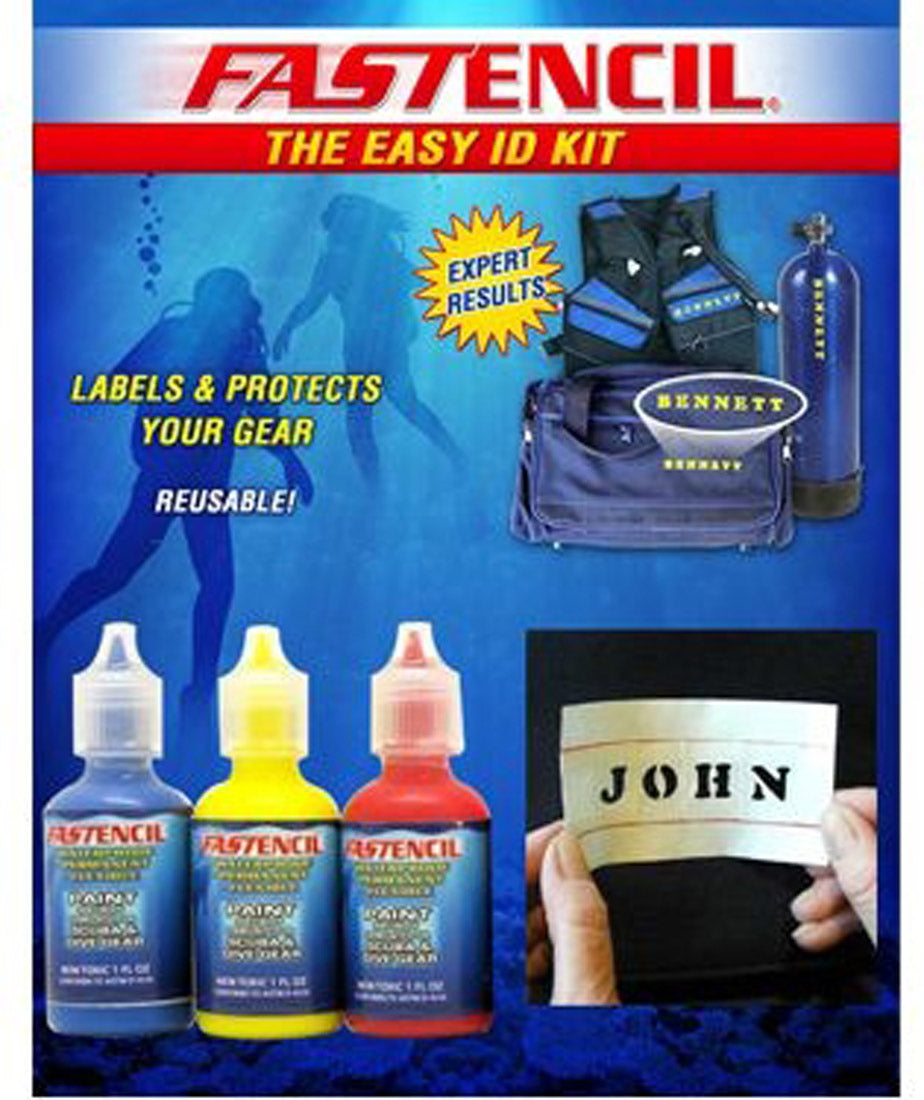 Fastencil Paint Identification Kit to Mark All Your Dive Gear
