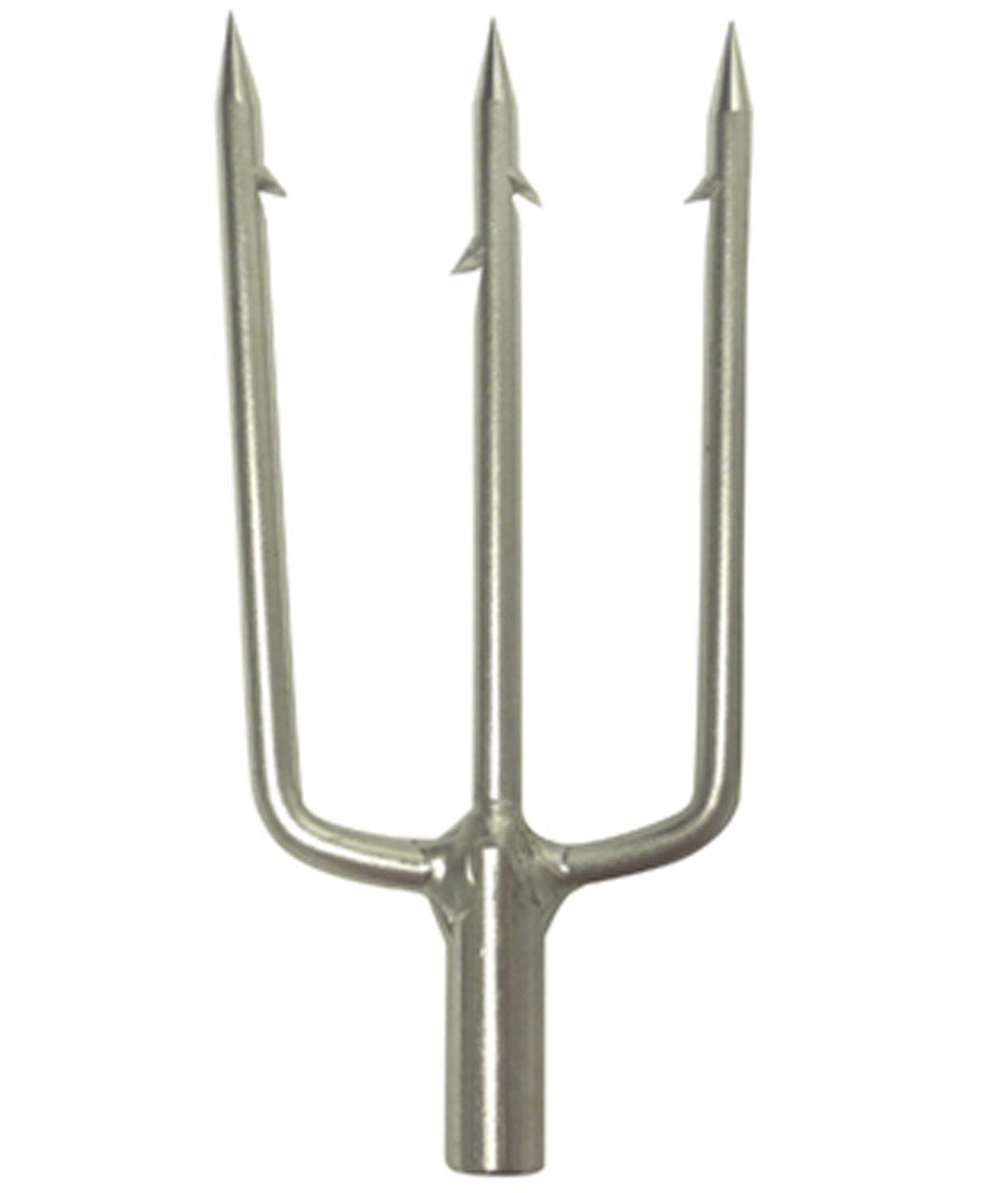 Trident 6mm 3-Prong Flat Tip Spearfishing Tip in Stainless Steel or Cad Plate