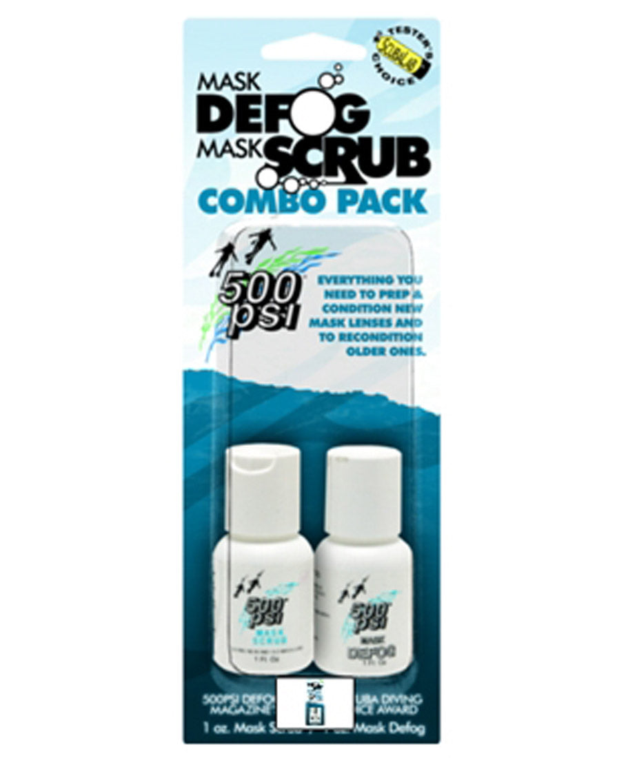 Innovative Scuba 500psi Mask Defog Mask Scrub Combo Pack