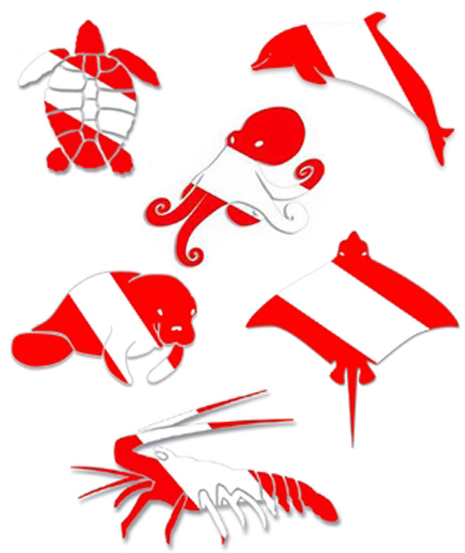 Innovative Scuba Die-Cut Stickers for Cars, Scuba Tanks, or Boats