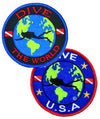 Innovative Scuba Embroidered Dive USA OR Dive the World Patch