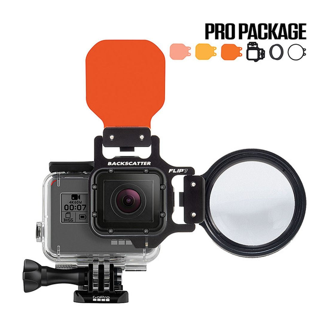BackScatter FLIP7 Pro Package with 3 Filters for GoPro Camera