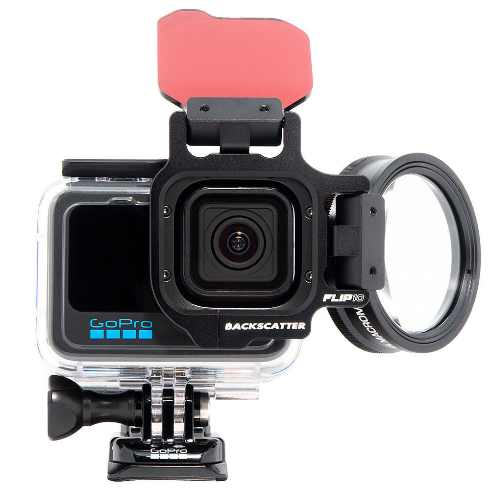 BackScatter FLIP12+ Pro Package with DIVE & DEEP Filters & +15 MacroMate Mini Lens for GoPro HERO 5 to 12