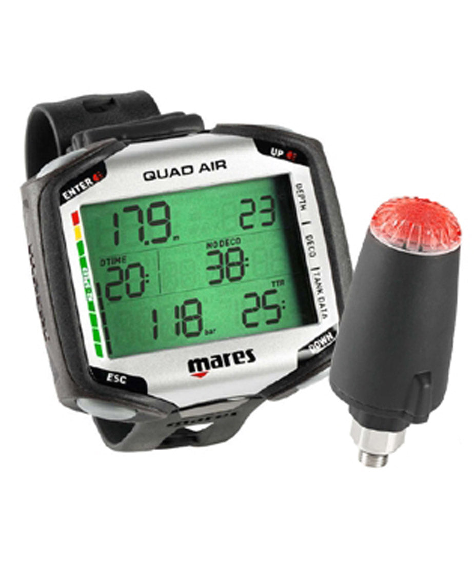Mares Quad Air Complete Scuba Diving Computer with LED Tank Module
