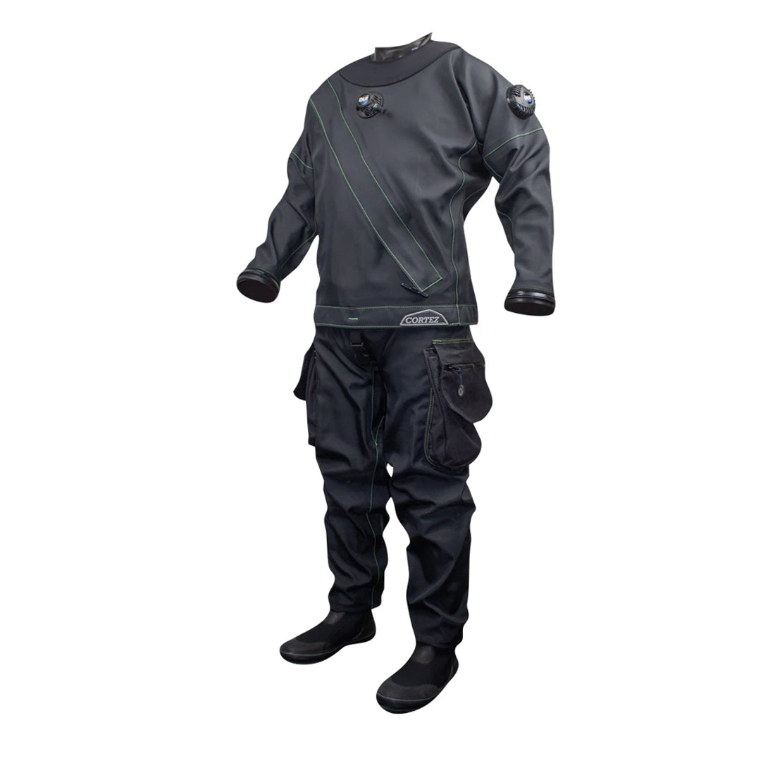 DUI Cortex Men's Front-Entry Scuba Diving Drysuit - Black