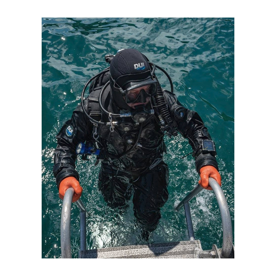 DUI Cortex Men's Front-Entry Scuba Diving Drysuit - Black