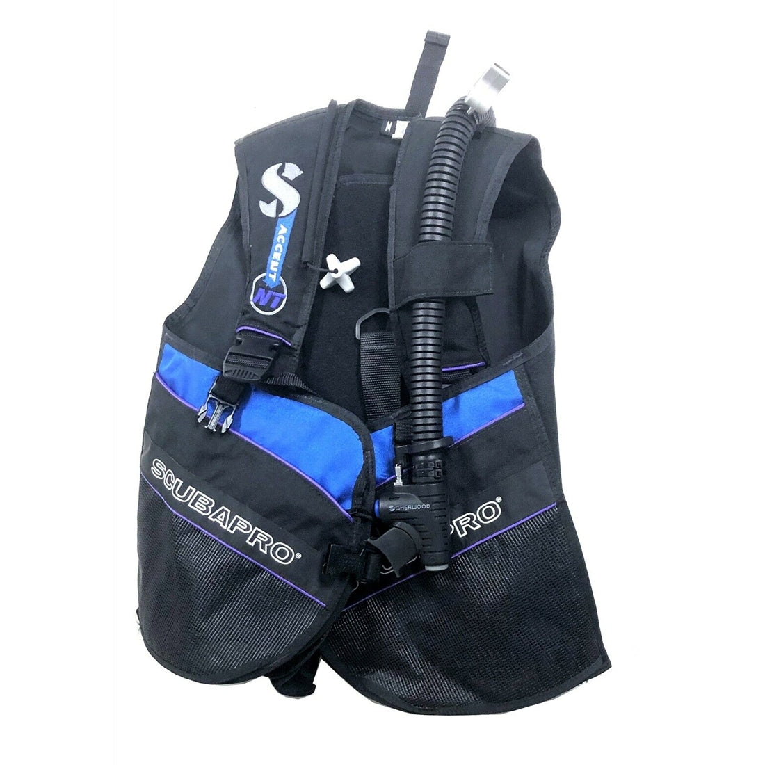Scubapro Accent BCD Buoyancy Compensator Blk/Purple Size MD for Scuba Diving - USED