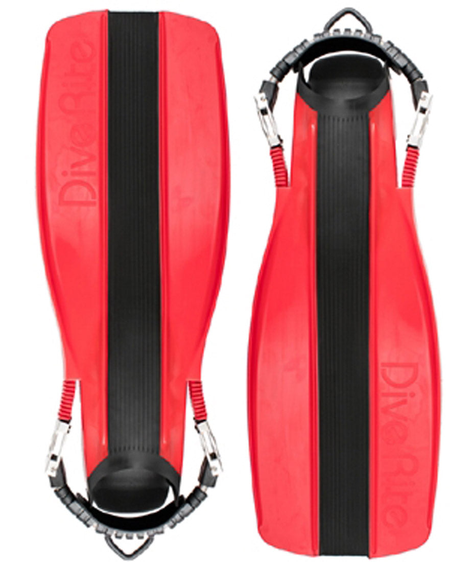 Dive Rite RED XT Scuba Fins with Stainless Steel Spring Heel Straps