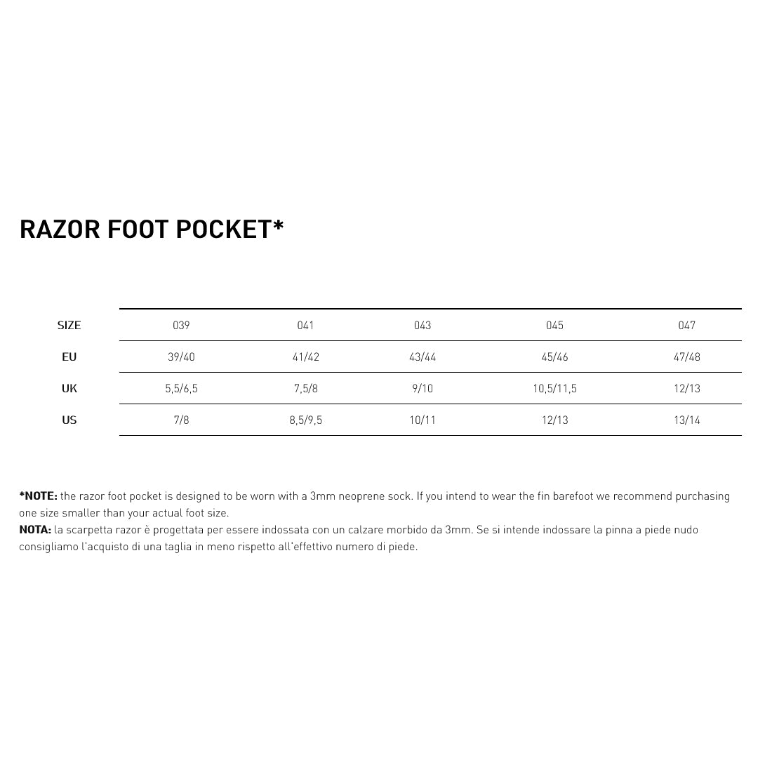 Mares Razor Apnea Spear Fishing Fiber Glass Full Foot Fin