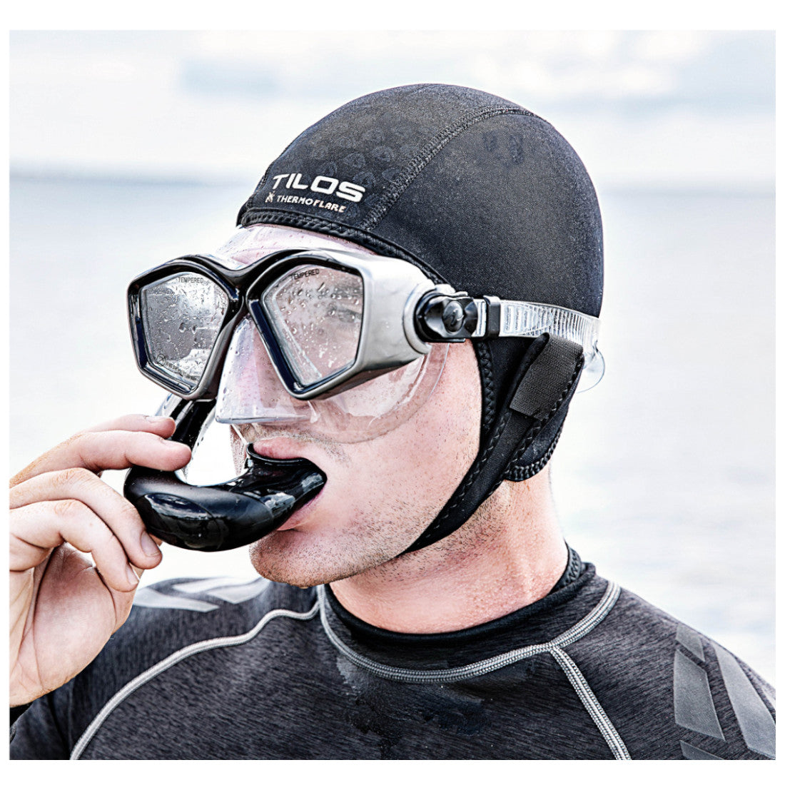 Tilos 1mm Thermoflare Adjustable Chin Strap Beanie Hood For Swim, Surfing, Scuba Diving