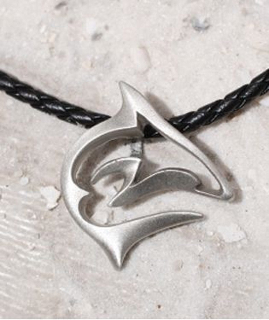 Big Blue Quality Pewter FRENZY Contemporary Shark Pendant 18