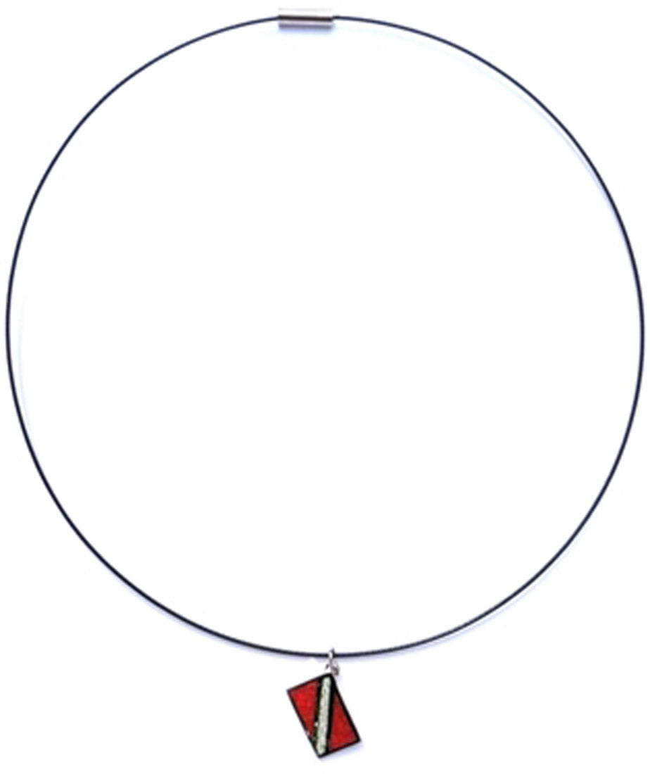 Dive Flag Necklace Charm Neck Ring Pendant with Magnetic Clasp One Size Jewelry