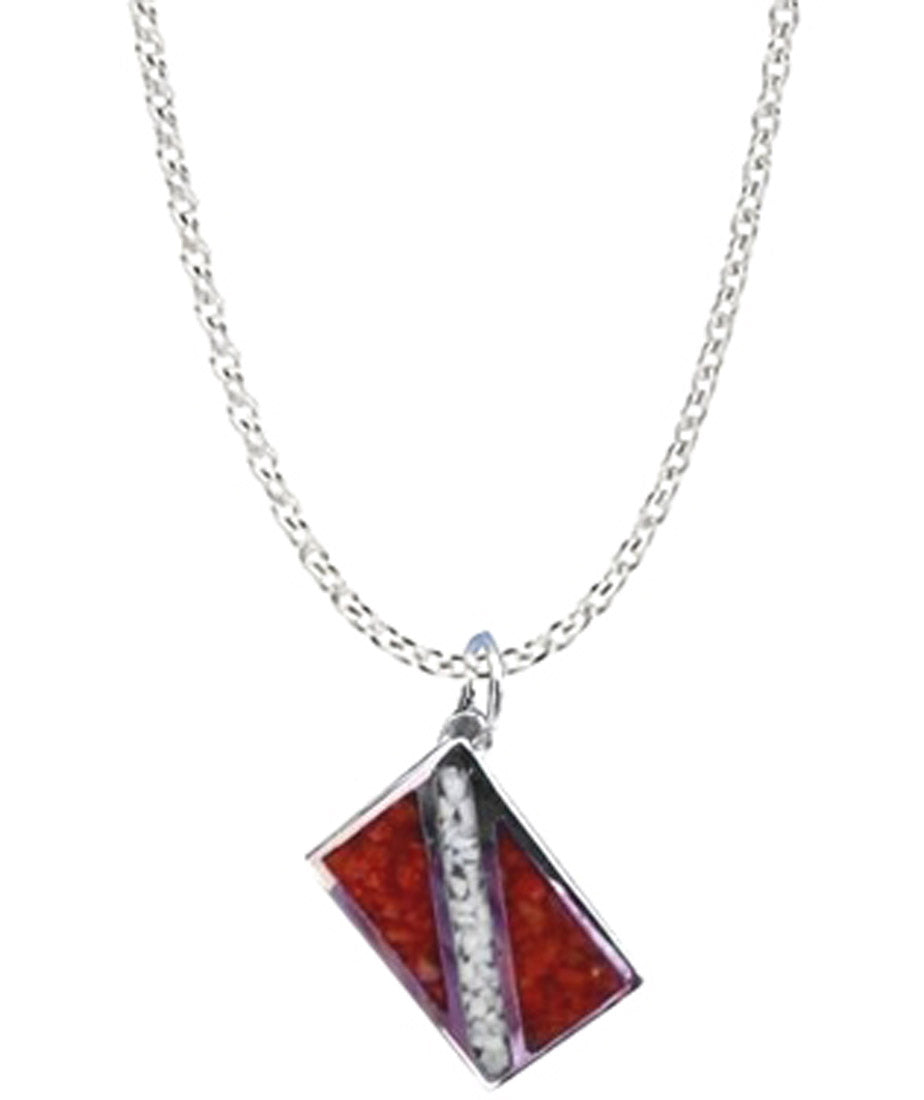 Dive Flag Pendant with Cobra Chain Necklace Scuba Diver Jewelry