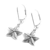 Small Starfish Sterling Silver Earrings Sea Star Ocean Beach Theme Jewelry