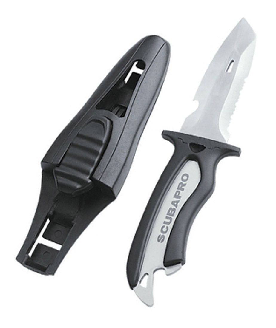 Scubapro Mako 304 Stainless Steel Scuba Diving Knife with Serrated Edge and Line Cutter