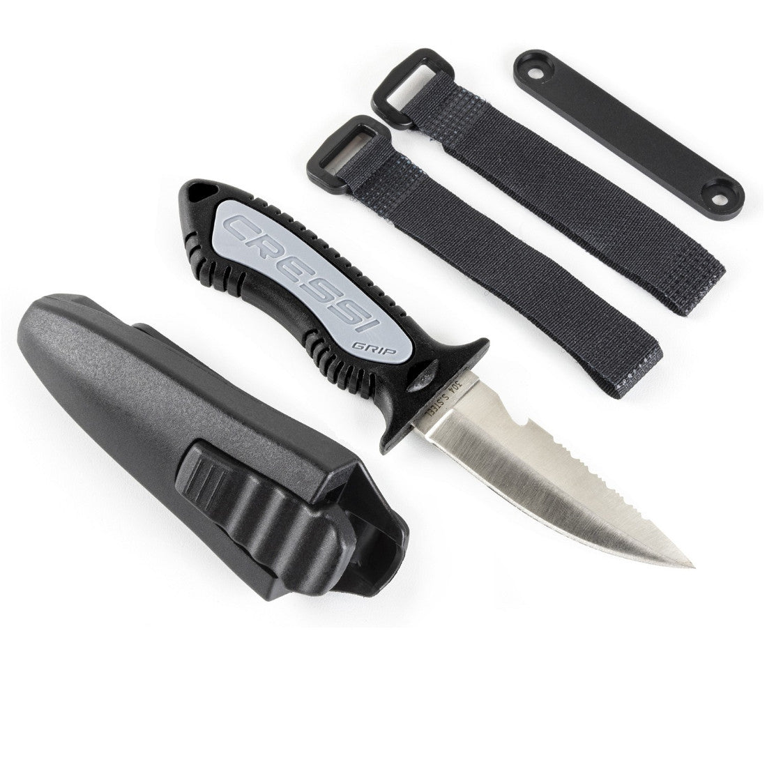 Cressi Grip Stainless Steel Knife for Scuba Diving