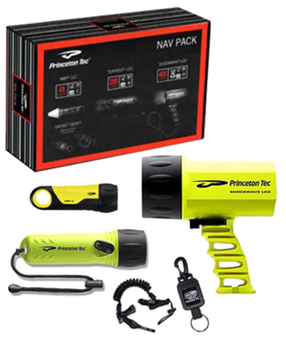 Princeton Tec Nav Pack LED Light Package Set Shockwave, Torrent, AMP 1LC