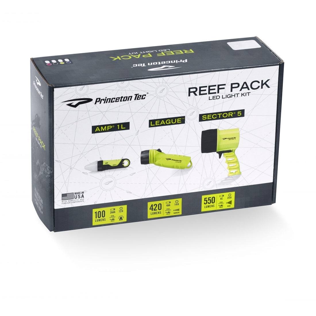 Princeton Tec Reef Pack LED Light Package Set For Scuba Diving