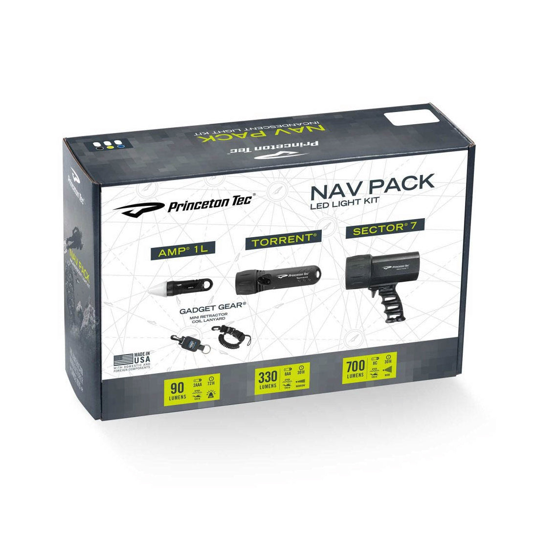 Princeton Tec NAV Pack LED Light Package Set For Scuba Diving