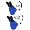 Custom Snorkeling Package, Choose Your Mask, Snorkel, and Fin Set - Blue