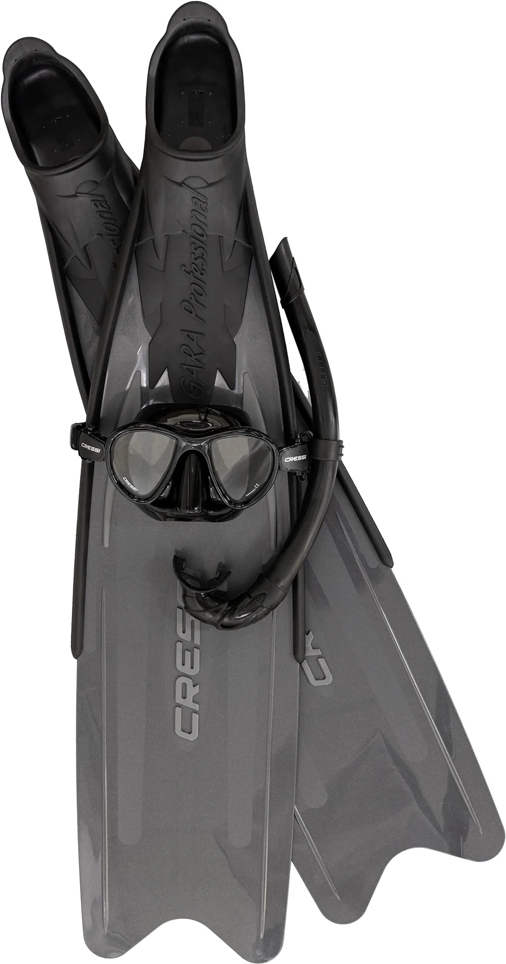 Cressi Gara Pro 3.0 Mask, Snorkel, & Fin Freediving Set