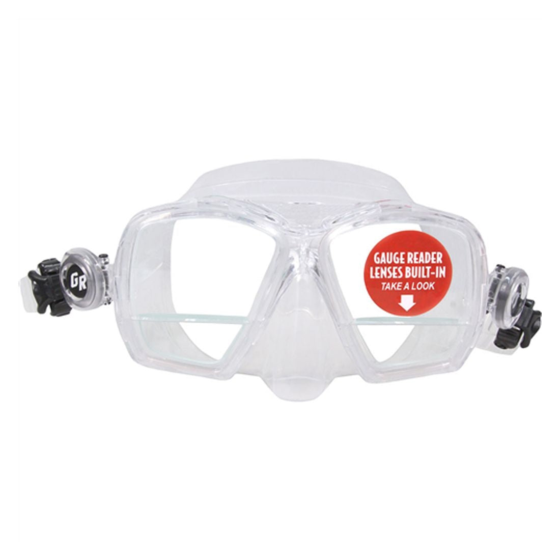 XS Scuba Gauge Reader Down-view Design Mask