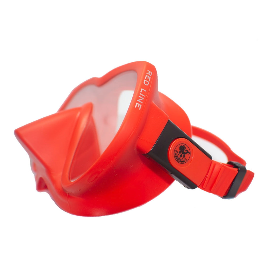 Poseidon Red Line Mask Ultra Low Volume Single Lens Scuba Diving Frameless Mask