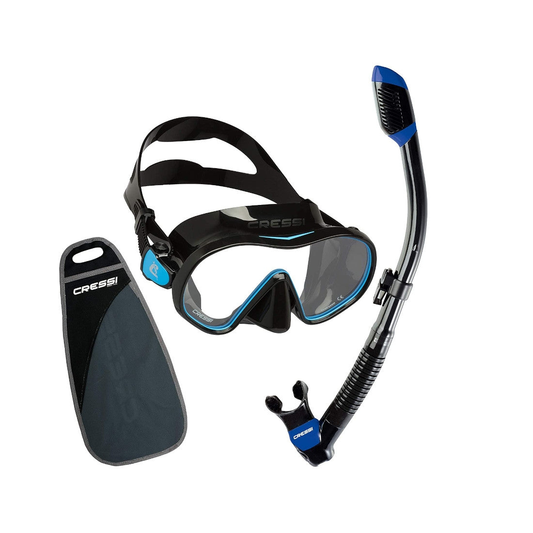Cressi F-Dual & Supernova Dry Snorkel Dive Package