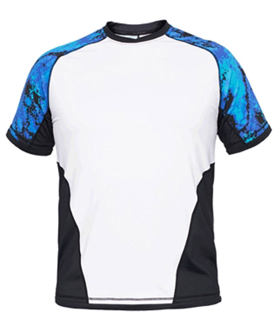 Bare Men's Short Sleeve Camo Watershirt Rash Guard with 50+ SPF UV Protection