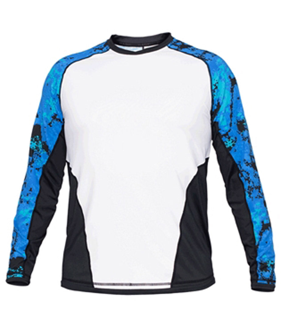 Bare Men's LONG Sleeve Camo Watershirt Rash Guard with 50+ SPF UV Protection