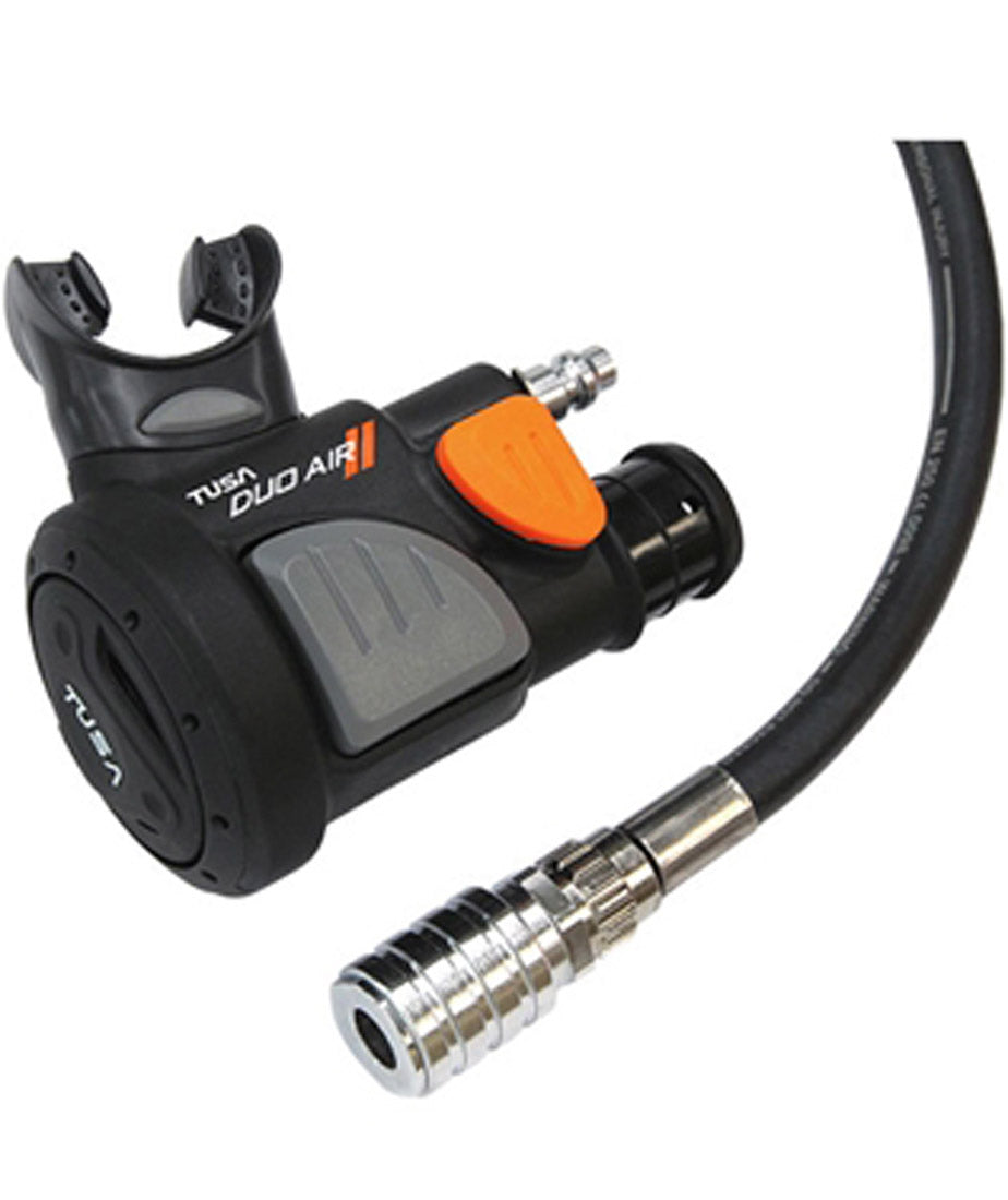 Tusa Duo Air II Alternate Air Source Power Inflator Safe Secured System Scuba Diving