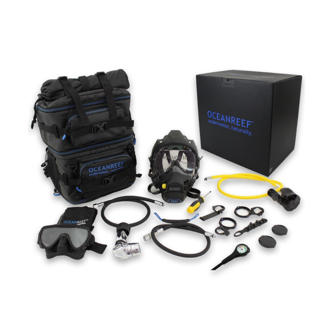 Ocean Reef Neptune III Badass Design Full Face Mask Package