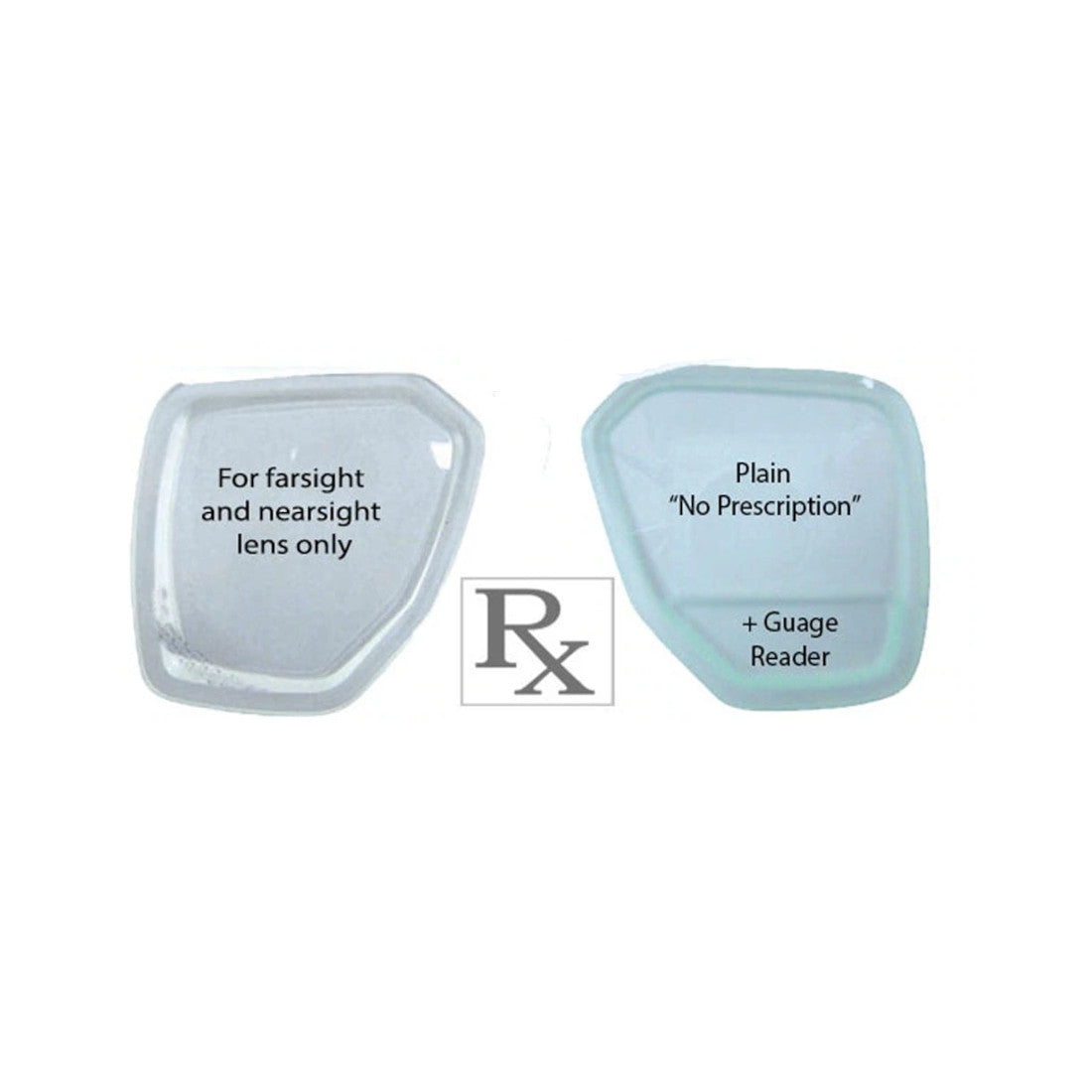 RX Prescription Lenses for the Promate Scanner Mask Series - Optical Lens(Bi focal and Far Sighted)- Cost is per single lens only